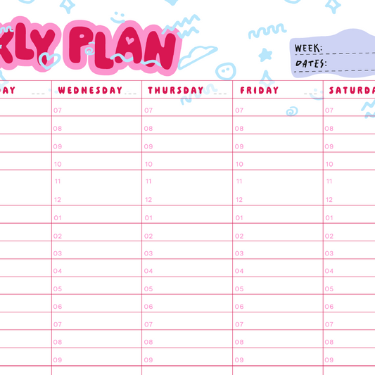 Cloudy Weekly Planner
