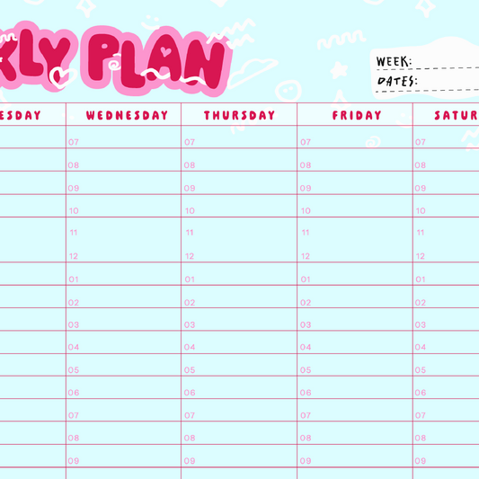 Cloudy Weekly Planner